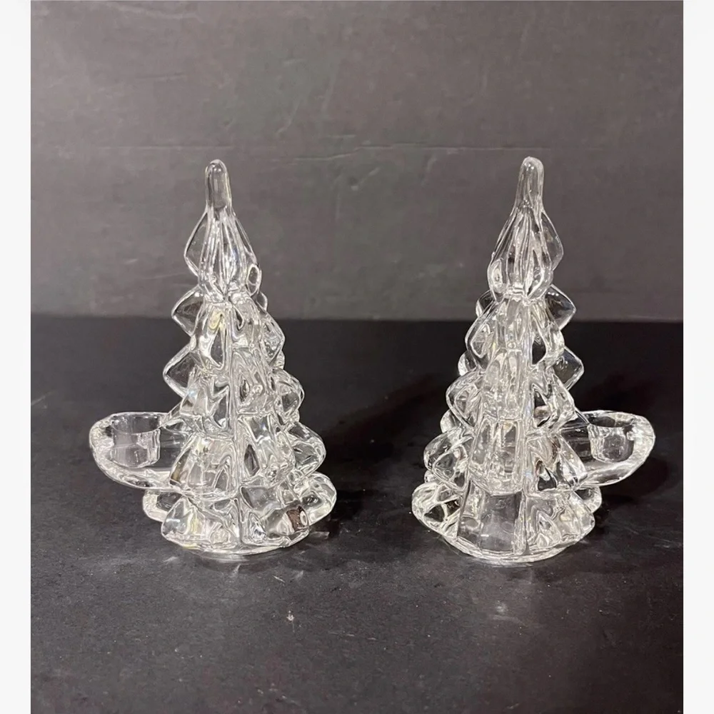 Vintage Williams Sonoma Holiday Tree Taper Candle Holders